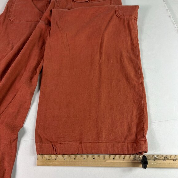 American Eagle Linen Blend Pants Women's 34x29* High Rise Wide Leg Orange Tag 12 - Picture 11 of 16
